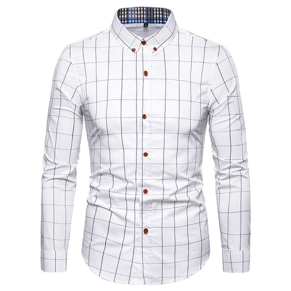 Camisa Masculina Estampada Floral Slim Fit Manga Longa