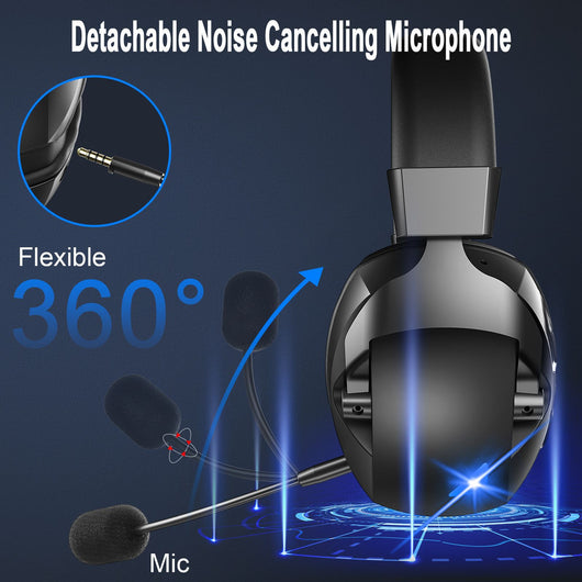 Auriculares Gaming Bluetooth Over-Ear 2.4G con Micrófono Inalámbrico para PS5 y PC - Image 19