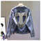 Chaqueta de Mezclilla con Borlas de Diamantes