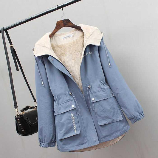 Chaqueta Cortavientos Suelta Estilo Coreano Casual para Mujer - Image 10