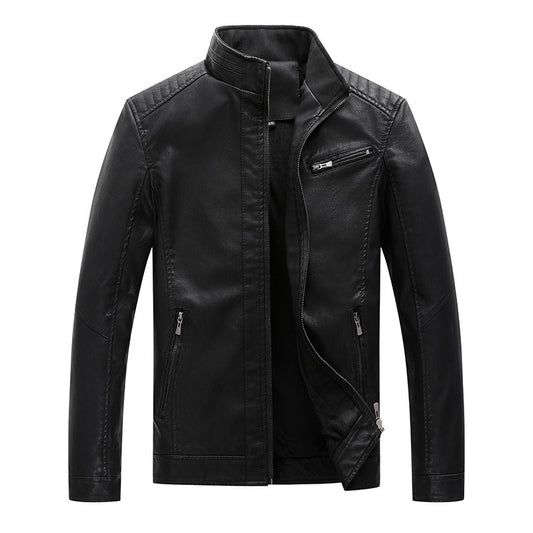Chaqueta de Cuero para Hombre con Forro de Terciopelo - Image 2