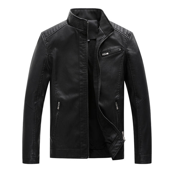 Chaqueta de Cuero para Hombre con Forro de Terciopelo