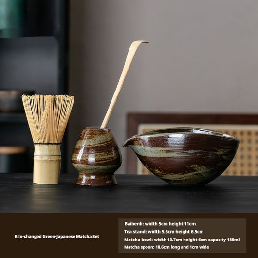 Juego de Matcha en Cerámica Rústica - Image 16