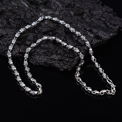 Collar de Plata Esterlina 925 con Calavera de 6mm