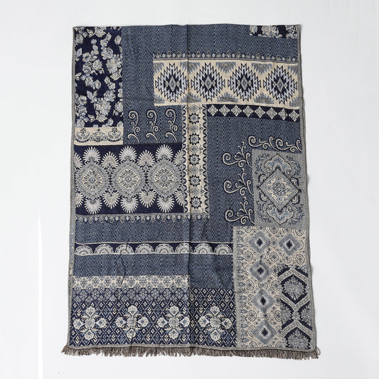 Bufanda Étnica de Algodón Jacquard para Hombre con Borlas - Cálida y Suave - Image 2