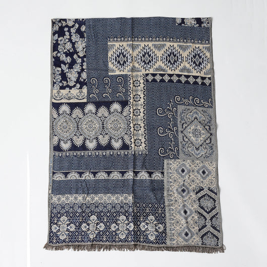 Bufanda Étnica de Algodón Jacquard para Hombre con Borlas - Cálida y Suave - Image 2
