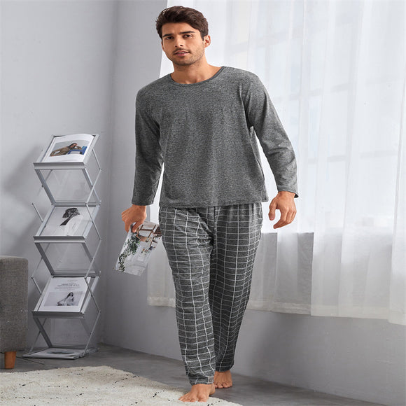 Pantalones de Pijama Cuadros Finos para Hombre - Conjunto Cómodo