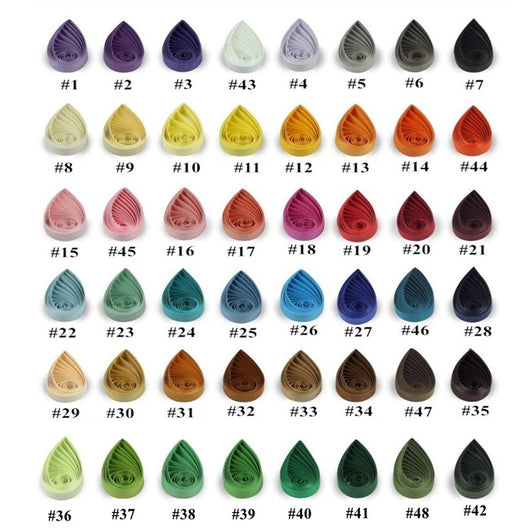 Arte de Papel Enrollado Monocromático - Tiras de Origami Color Puro - Image 32