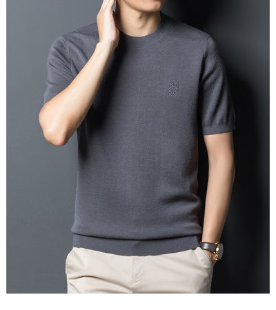 Suéter Cardigan Manga Corta para Hombre - Cuello Redondo - Image 6