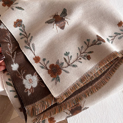 Chal de Cachemira Retro Tejido para Mujer - Abrigo Cálido Otoño Invierno - Image 4