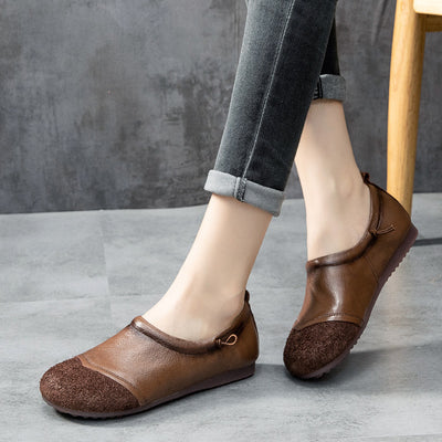 Zapatos Casuales de Cuero para Mujer con Suela Blanda Estilo Retro - Image 9
