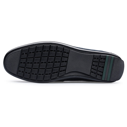 Zapatos de Cuero Casual con Punta Redonda y Textura Grabada - Image 4