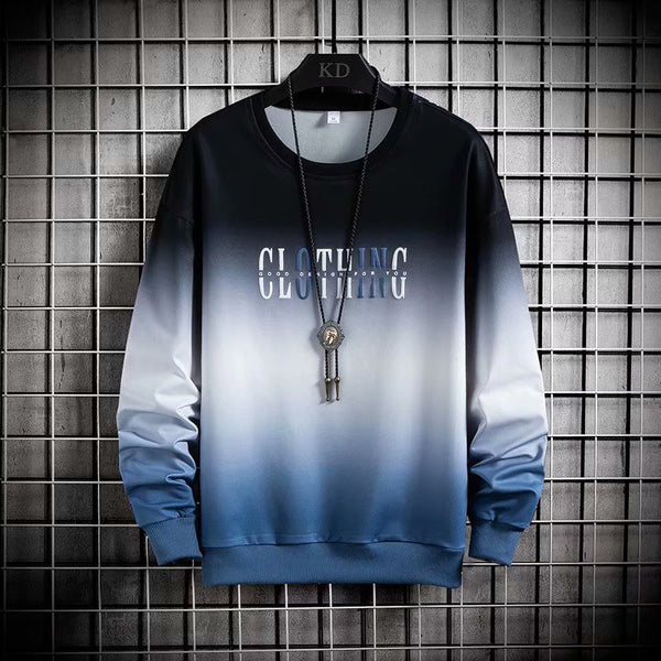 Remera Hombre Cuello Redondo Suelta Degradado Tendencia