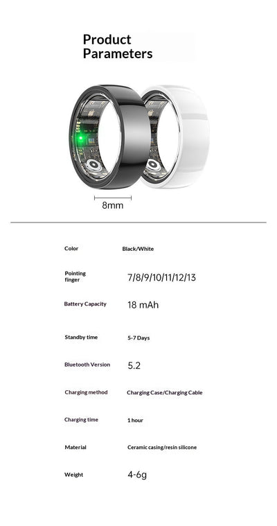 Anillo Inteligente de Monitoreo de Salud - Sueño, Frecuencia Cardíaca y Oxígeno - Image 30