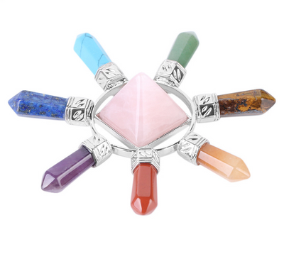 Joya de Chakras con Cristales Naturales y Piedras Semipreciosas - Image 3