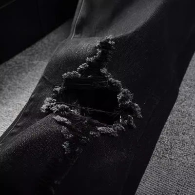 Jeans Negros para Hombre con Detalles en Color Deslumbrante - Image 4