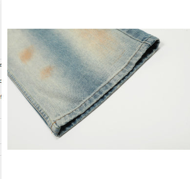 Jeans Rotos con Teñido Tie-Dye Estilo Americano para Hombre - Image 5