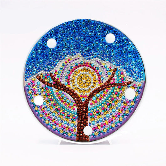 Lámpara Nocturna de Pintura de Diamantes Árbol de las Cuatro Estaciones - Image 3