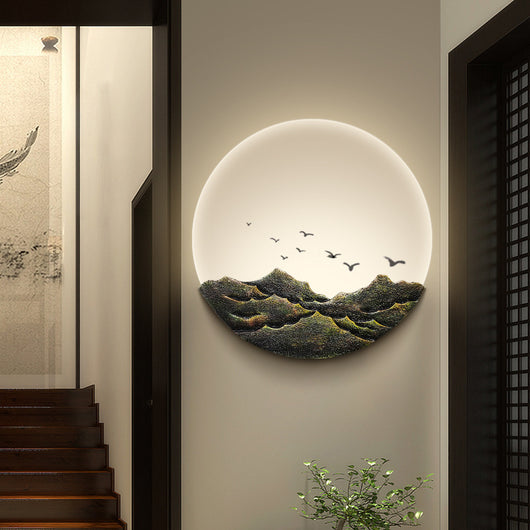 Lámpara de Pared LED Zen Estilo Asiático para Sala y Dormitorio - Image 7