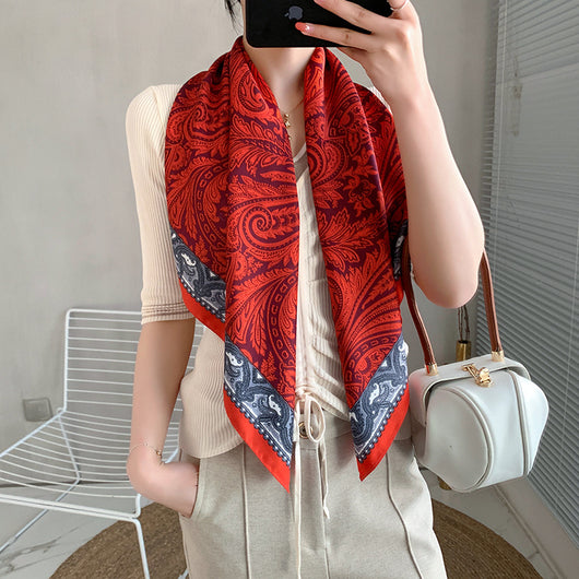 Pañuelo de Seda Twill Grande 90cm para Mujer - Image 19