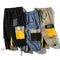 Pantalones Cargo Blancos Acortados con Múltiples Bolsillos
