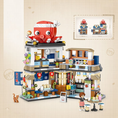 Set de Bloques de Construcción Miniatura - Tienda de Takoyaki y Heladería - Image 10