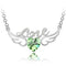 Crystal Heart Necklace-Love Wing Angel Fruit Verde