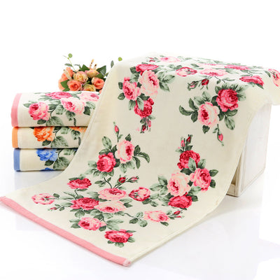Toalla de Baño Algodón con Estampado de Peonía - Image 7