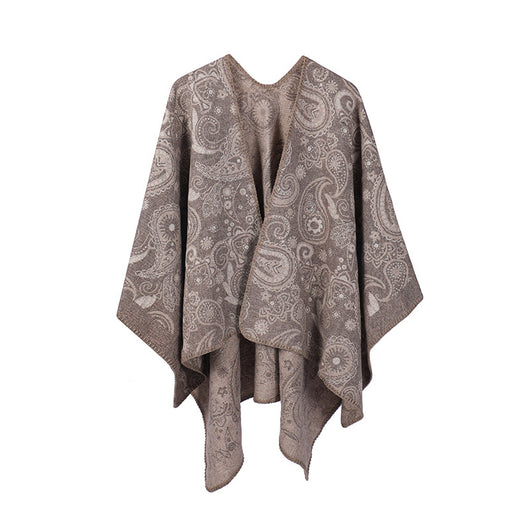 Chal Cruzado de Lana Jacquard con Estampado Paisley - Image 5