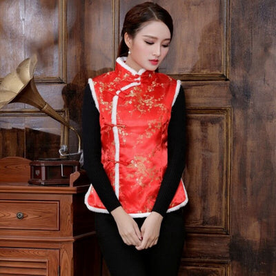 Chaleco Tang Suit para Mujer - Chaleco de Algodón Invierno Estilo Chino - Image 17
