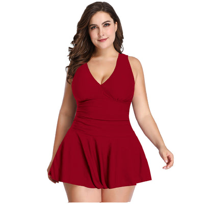 Traje de Baño Térmico con Falda Dividida Estampado Europeo Americano - Image 2