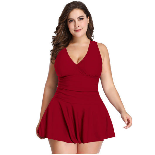 Traje de Baño Térmico con Falda Dividida Estampado Europeo Americano - Image 2