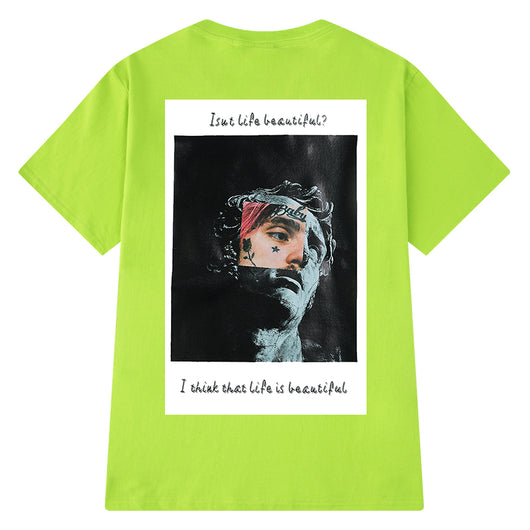 Playera de Manga Corta con Estampado de Letras Marca Ins Tide - Image 4