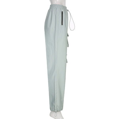 Pantalón Overol Cintura Alta con Bolsillos - Estilo Casual Recto - Image 12