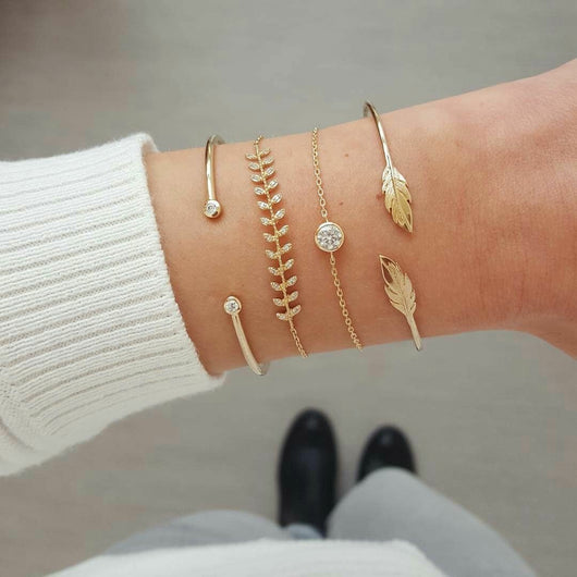 Pulsera Geométrica de Cadena Metálica Estilo Europeo - Image 7