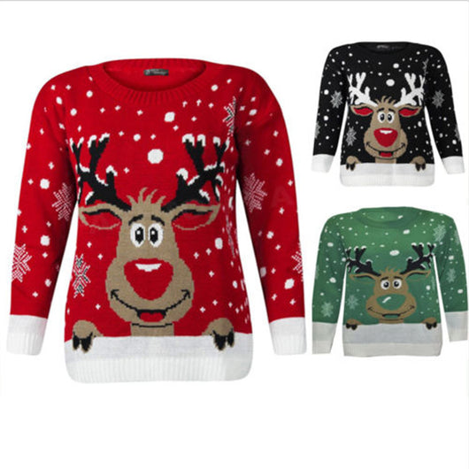 Suéter Pullover Talla Grande con Diseño Jacquard