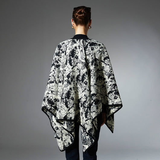 Chal Jacquard de Pelo Artificial Tipo Visón con Pintura China - Primavera, Otoño e Invierno - Image 3