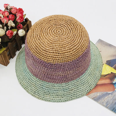 Sombrero de Rafia Tejido a Mano Plegable para Mujer - Image 14