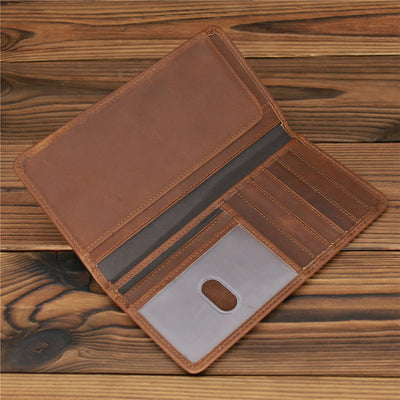 Billetera Larga de Cuero Crazy Horse para Hombre - Image 15