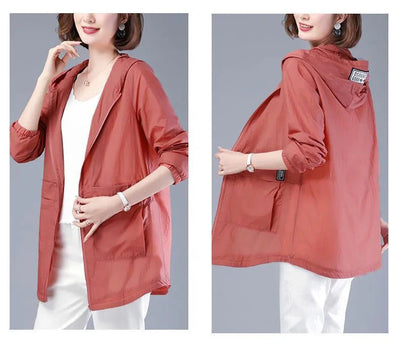 Chaqueta Protectora UV Suelta Talla Grande para Mujer - Image 42