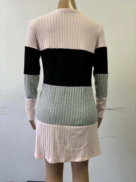 Abrigo Largo Casual para Mujer con Detalle de Raya Lateral Contrastante y Cuello Abierto - Image 14
