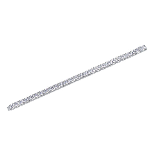 Pulsera de Plata Gravitacional - Lujo Accesible con Moissanita Premium y Baño de Platino - Image 2