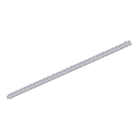 Pulsera de Plata Gravitacional - Lujo Accesible con Moissanita Premium y Baño de Platino - Image 2
