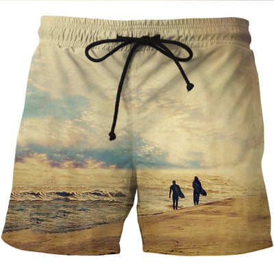 Shorts de Playa Hombre Secado Rápido Estampado Cáñamo - Image 3