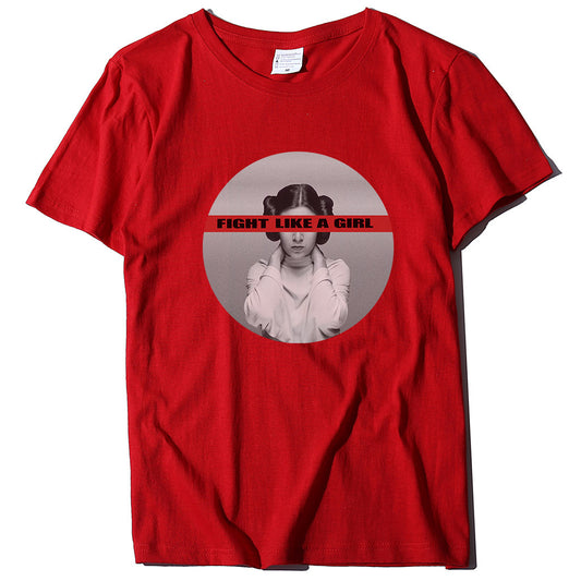 Camiseta Feminista Casual Estampada de Manga Corta para Verano