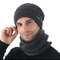 Conjunto de Gorro y Bufanda de Lana Tejida para Hombre