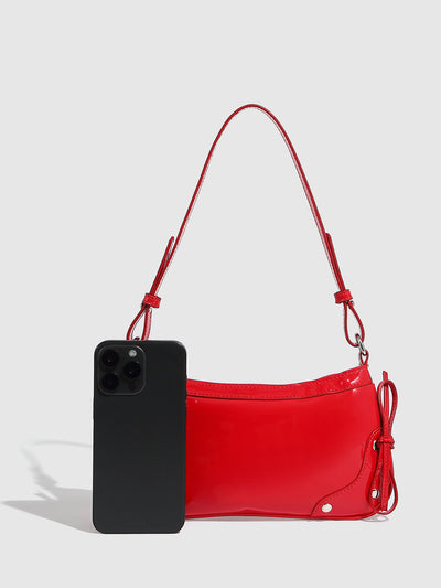 Bolso Bandolera Cuadrado Pequeño con Doble Moño - Diseño Minimalista Liso - Image 42