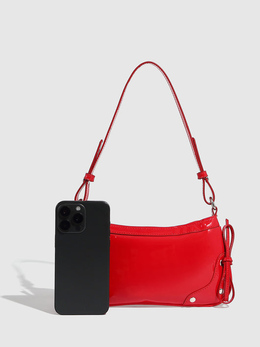 Bolso Bandolera Cuadrado Pequeño con Doble Moño - Diseño Minimalista Liso - Image 42