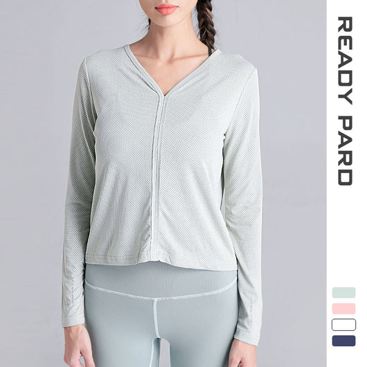 Ropa de Yoga Deportiva de Algodón y Lino de Manga Larga - Image 11