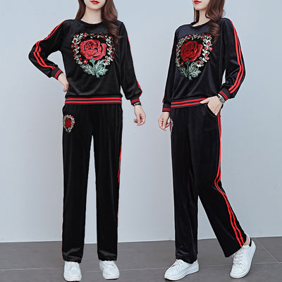 Conjunto Deportivo Mujer con Blusa Manga Larga y Pantalón Ajustado Diamantes Rosa - Image 10